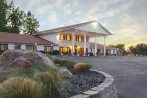 Front of Westview with long driveway